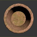 Pink Textured Flower Pot With Matching Saucer And Weathered Finish
