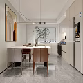 Modern Living Dining Room Interior With Circular Chandelier TV Wall Fireplace Coffee Table And Armchair
