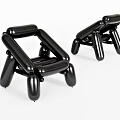 Stylish Black Balloon Design Single Chair With Modern Unique Structure 3d model
