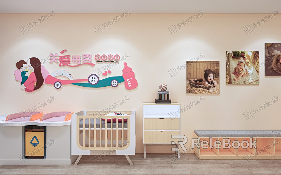 Modern Maternal and Infant Room Nursing Room Maternal and Infant Supplies Baby Carriage model