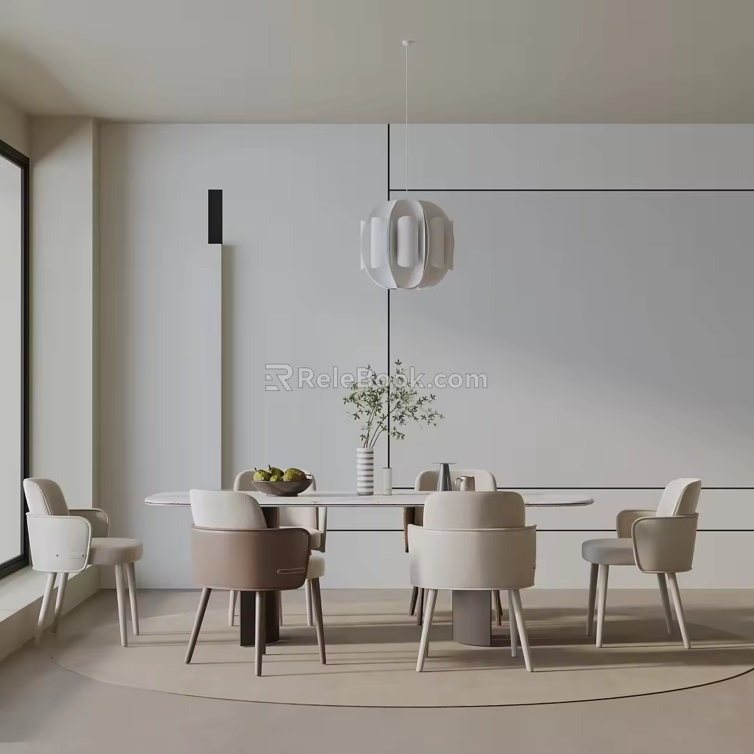Modern table combination 3d model