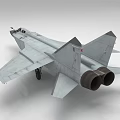 Gray Fighter Jet Model With Detailed Aerodynamic Design Cockpit And Wings