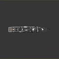 Shahid Qaveh Nik Patrol Boat Model With White Gray Orange Red Hull And Radar Antenna