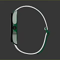 Stylish Green Dial White Strap Fashion Watch with Modern Design for Daily Wear