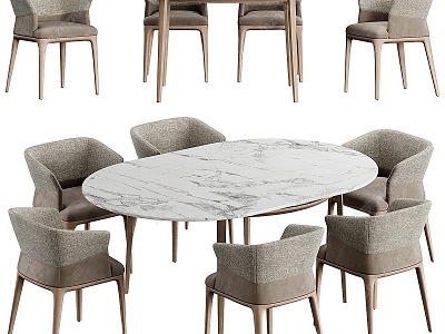 Modern Dining Table and Chair model