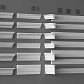 Different Types of Gypsum Cornice Including Ceiling Waistline and Baseboard Molding