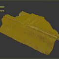 Architectural 3D Model Showing Underground Structure With Earth And Green Vegetation