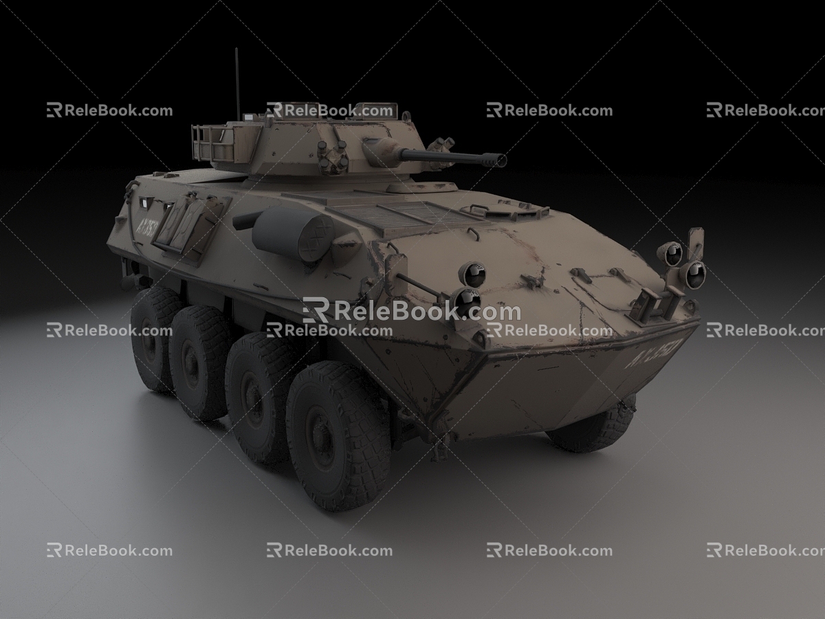 Tank Armored Vehicle Guns Weapons War Machine 3d model