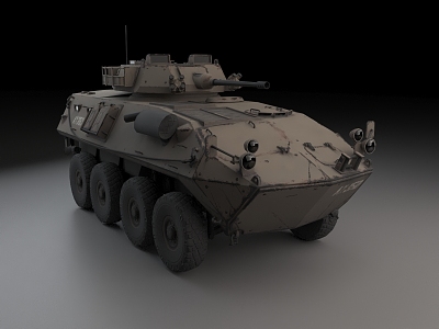 Tank Armored Vehicle Guns Weapons War Machine 3d model