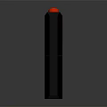 Elegant Black Lipstick Set With Red Shade And Shiny Reflective Surface 3d model