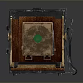Vintage Wooden And Metal Box Camera Classic Design With Old Fashioned Lens