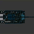 3D Teal Camouflage Tank Model With Turret Cannon And Equipment