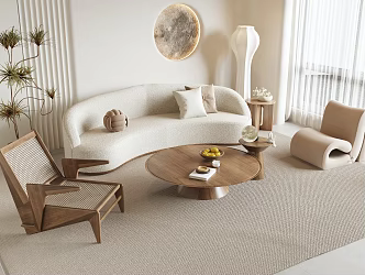 Tea Table Combination of Silent Wind Sofa 3d model