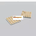 Two Trays of Light Brown Fresh Eggs Neatly Arranged on White Surface