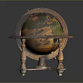 Globe Antique Globe Old Globe Retro Globe Game Item Game Props Game Equipment 3d model