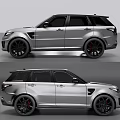 Silver Sporty SUV With Black Wheels Red Brake Calipers And Sleek Exterior Design