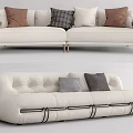 Modern Combination Sofa Multi-Person Sofa Three-Person Sofa 3d model