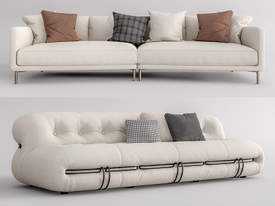 Modern Combination Sofa Multi-Person Sofa Three-Person Sofa 3d model