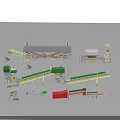 Industrial Functional Vehicles With Conveyor Systems Mechanical Arms And Material Handling Equipment