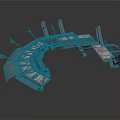 Detailed Industrial Mechanical Equipment With Complex Metal Structure And Components