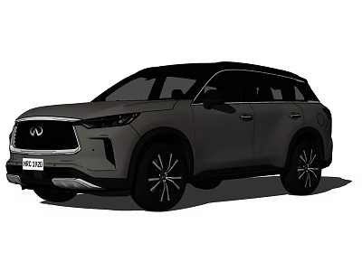 Infiniti Modern SUV With Sleek Exterior Design And Black Alloy Wheels 3d model