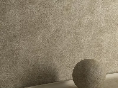 Textured Beige Wall With Decorative Sphere Accent 3d model