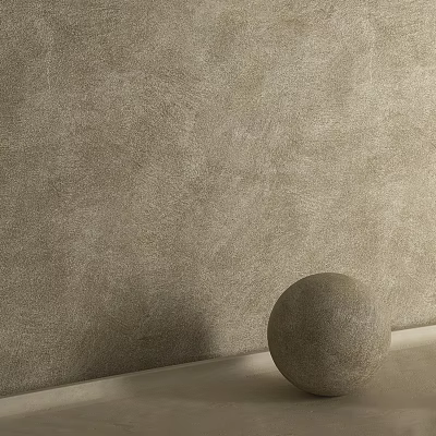 Textured Beige Wall With Decorative Sphere Accent 3d model