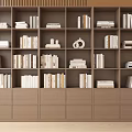 Bookcase Books and Magazines Books and Periodicals Ornaments Floor-Standing Bookcase Locker 3d model