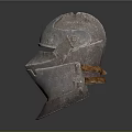 Medieval Metal Helmet With Vintage Design Antique Armor And Historical Warrior Details