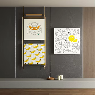 modern decorative painting 3d model