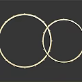 Elegant Shiny Golden Bracelets With Small Decorations On Dark Reflective Background