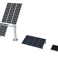 Different Types of Solar Panels Including Pole Mounted and Flat Designs
