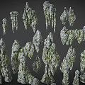 Natural Rock Formations In Various Shapes With Stalactites Stalagmites And Stone Structures