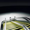 Modern Elevator Automatic Escalator 3d model