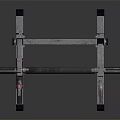 Sturdy Metal Sports Equipment With Parallel Bars Red Grips And Stable Base For Home Gym Training