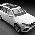 White Mercedes SUV Luxury Exterior Design With Sleek Body And Alloy Wheels Front View