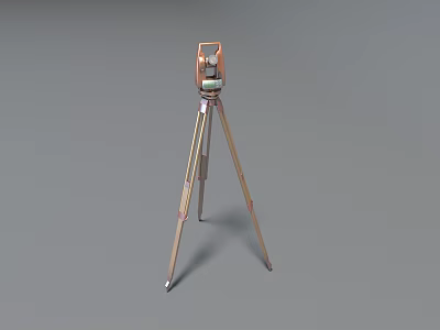 Industrial Equipment Mounted on Tripod Stand for Precision Measuring in Construction 3d model
