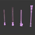 Architectural Columns With Four Various Designs Brown Color Decorative Bases And Carved Tops