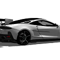 Sleek Silver Sports Car With Black Roof Rear Spoiler And Aerodynamic Design