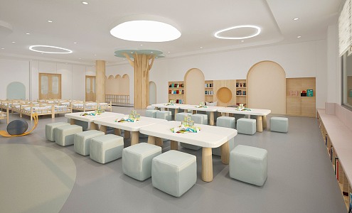 Modern Kindergarten Classroom 3d model