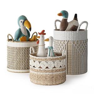 Children's toys and storage baskets 3d model