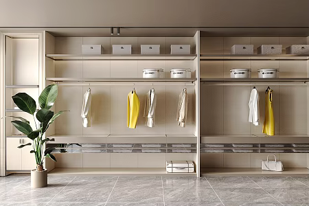 Modern Wardrobe Finished Wardrobe Bedroom Wardrobe 3d model