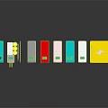 Colorful Square Electronic Appliances Featuring Various Colors For Home And Office Use