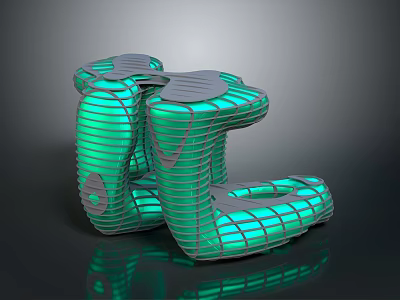 Modern Computer Case With Green LED Lighting Sleek Modular Structure And Hi Tech Design Elements 3d model
