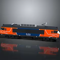 Orange And Blue RUSA Electric Locomotive Train With Modern Design And 1700 Number