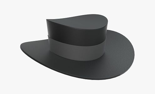 modern hat top hat gentleman hat 3d model