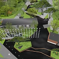 Lush Residential Landscape With Trees Pathways Water Features And Green Lawns
