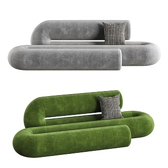 Modern shaped sofa 3d model