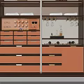 Modern Wardrobe With Glass Doors Multiple Storage Spaces Hanging Sections And Drawers