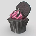 Colorful Decorative Cupcakes With Various Toppings And Creamy Frosting For Kitchen Dessert Items